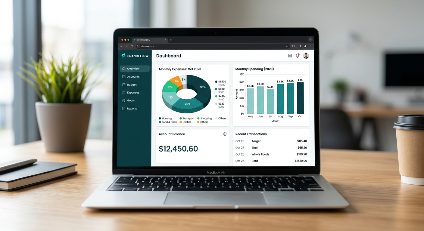 BudgetHelder Dashboard – Uitgavenoverzicht